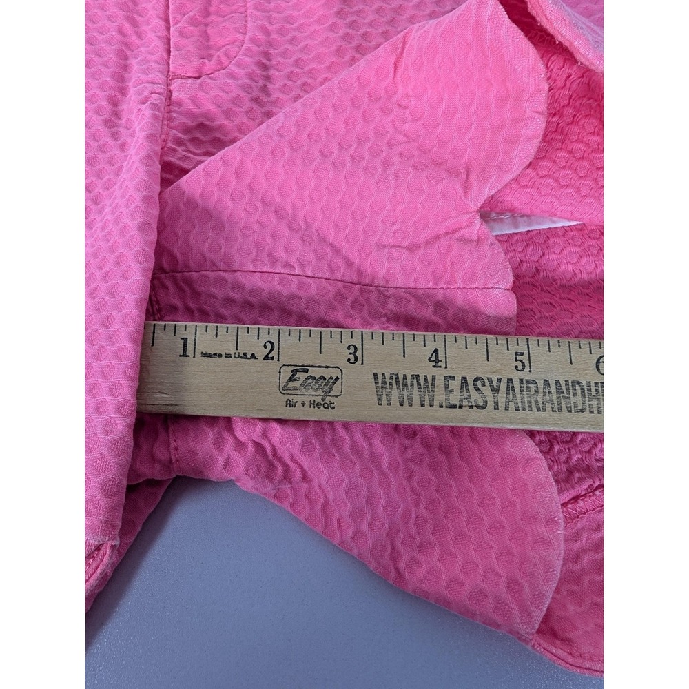 Lilly Pulitzer Shorts Womens 6 Pink Buttercup Scallop Hem Textured Cotton Summer - Picture 10 of 12
